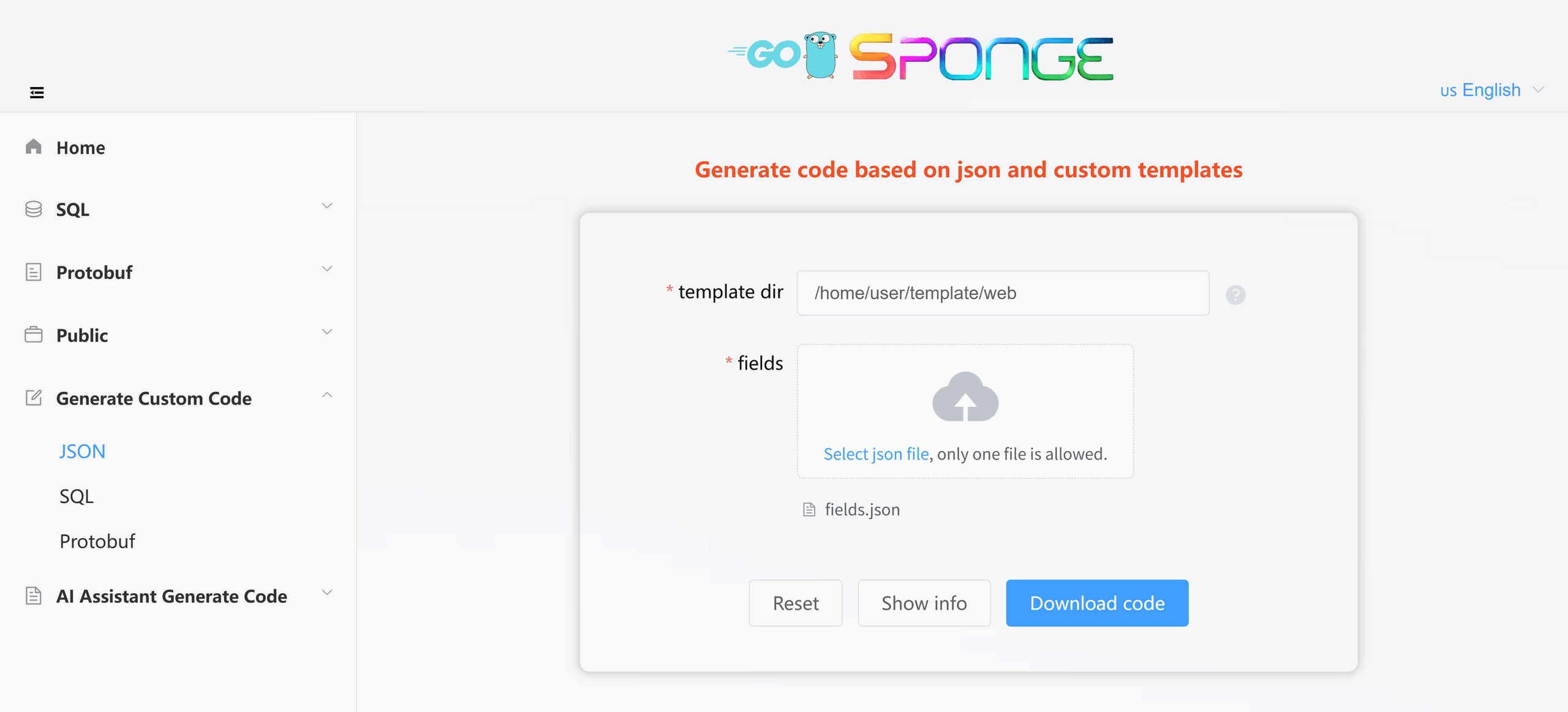 template-json